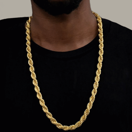 GIBO. | 10MM Rope Ketting (Goud)